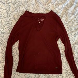 Hollister long sleeve cross shirt